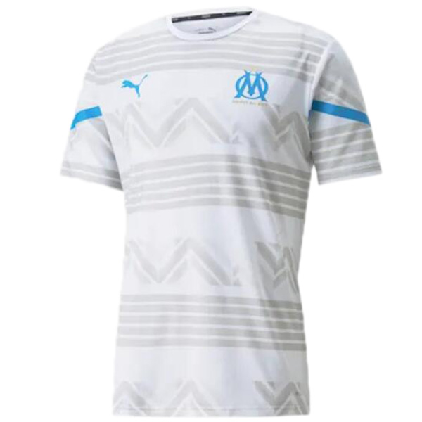 Marseille maglia da calcio da allenamento pre-partita del marsiglia maglia da calcio bianca da uomo abbigliamento sportivo 2022-2023